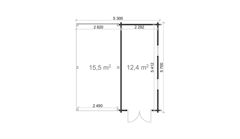 Nojume + noliktava 5,7x5,3