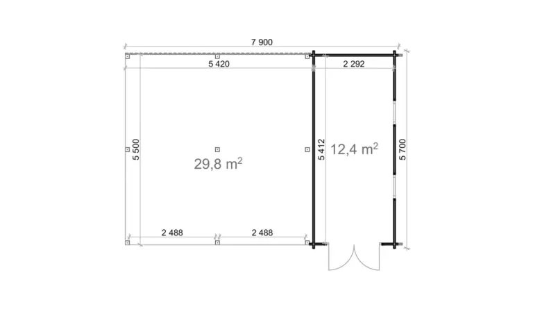 Nojume + noliktava 5,7x7,9